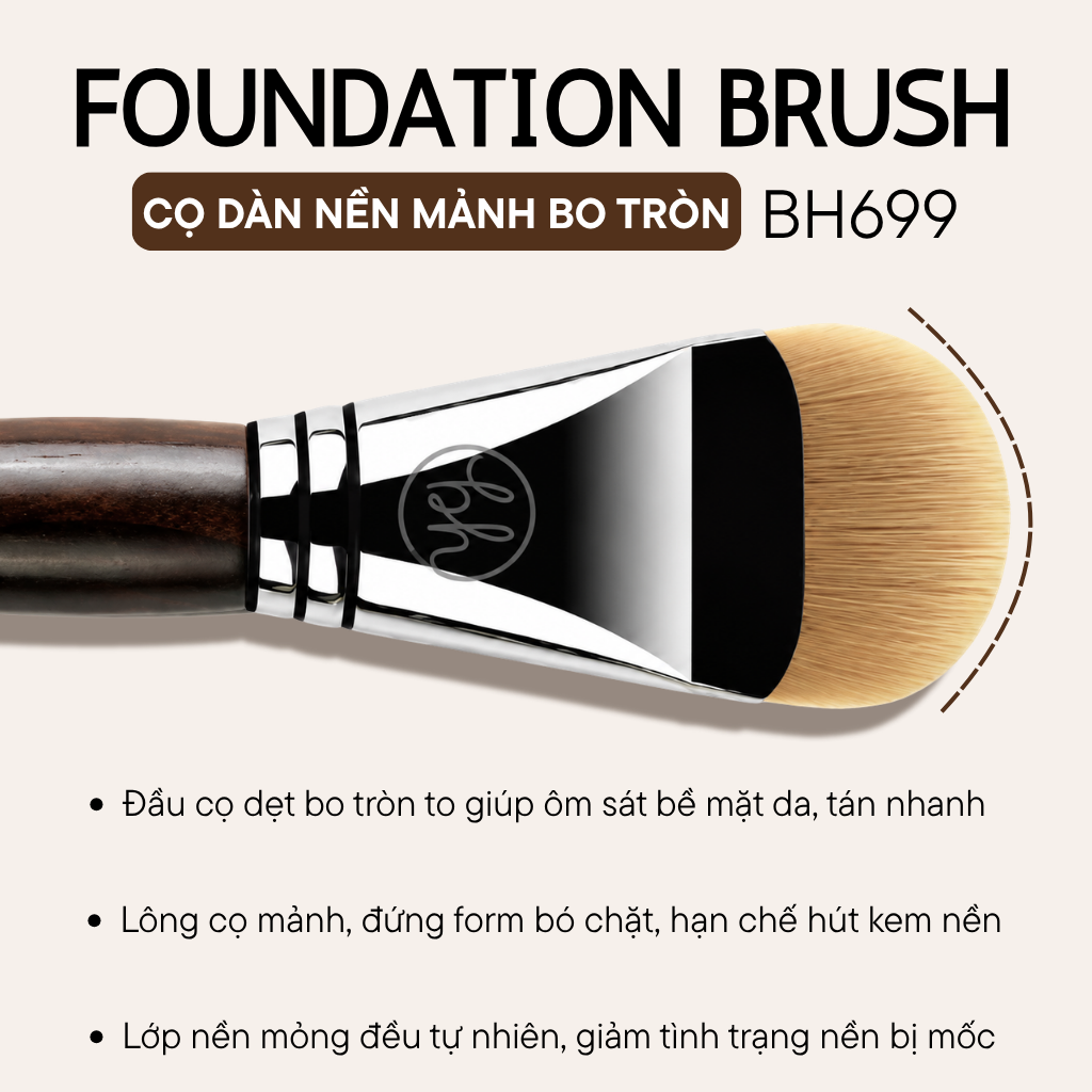  Cọ Tán Nền BH Cosmetics Foundation Brush BH699
